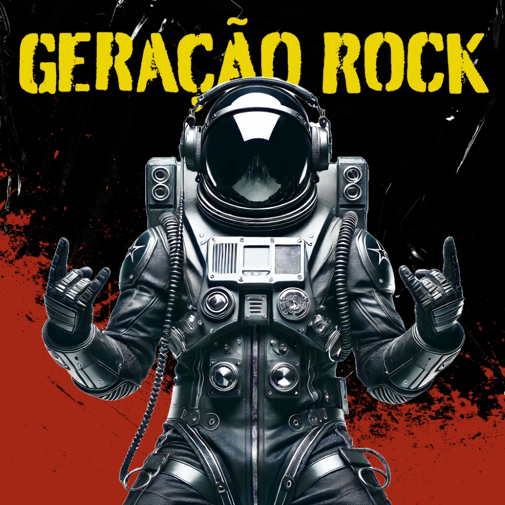 Geracao Rock primeira emissao capa da playlist das musicas rock punk e metal com o convidado espacial (Custom)