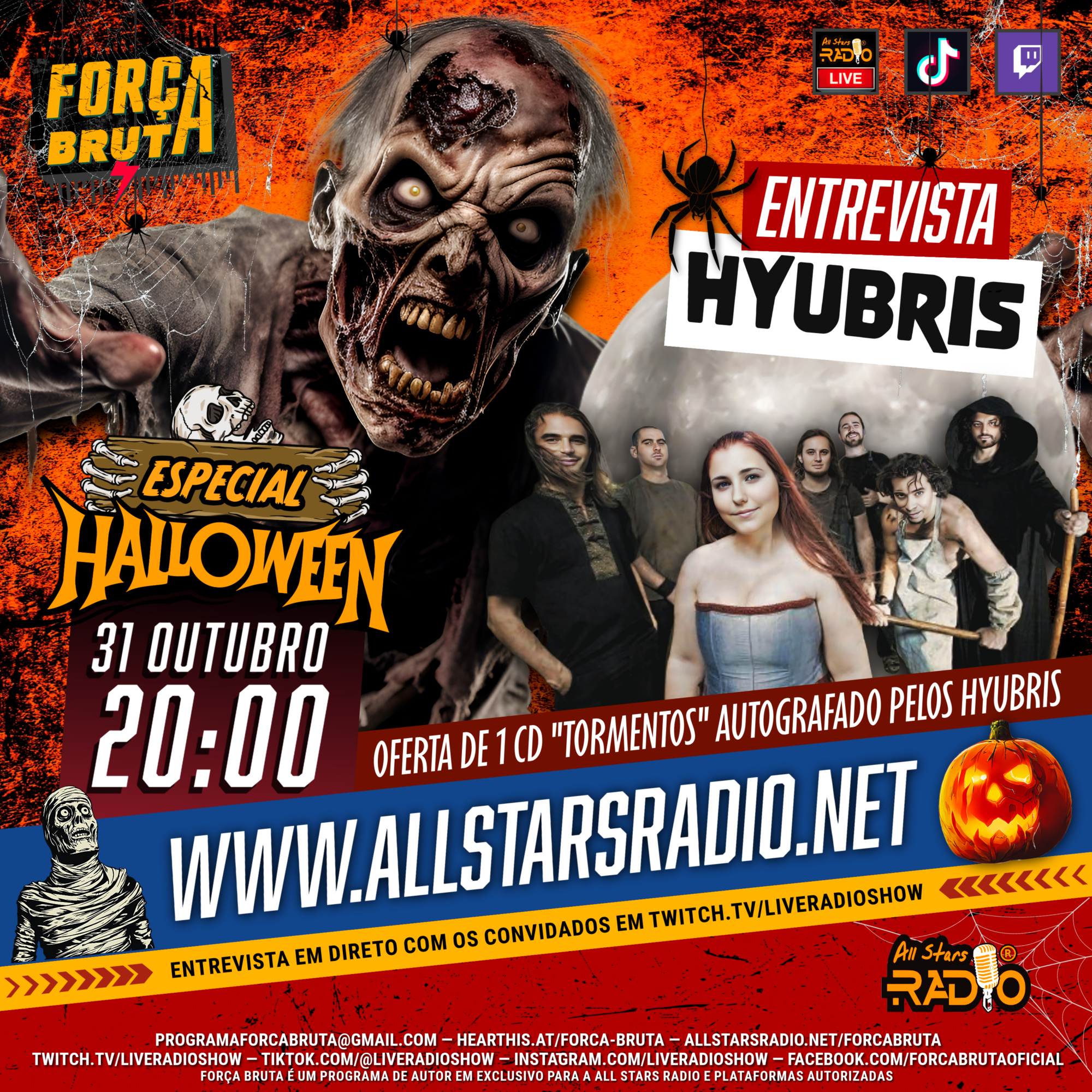 Força Bruta, Especial Halloween. Entrevista a Hyubris.