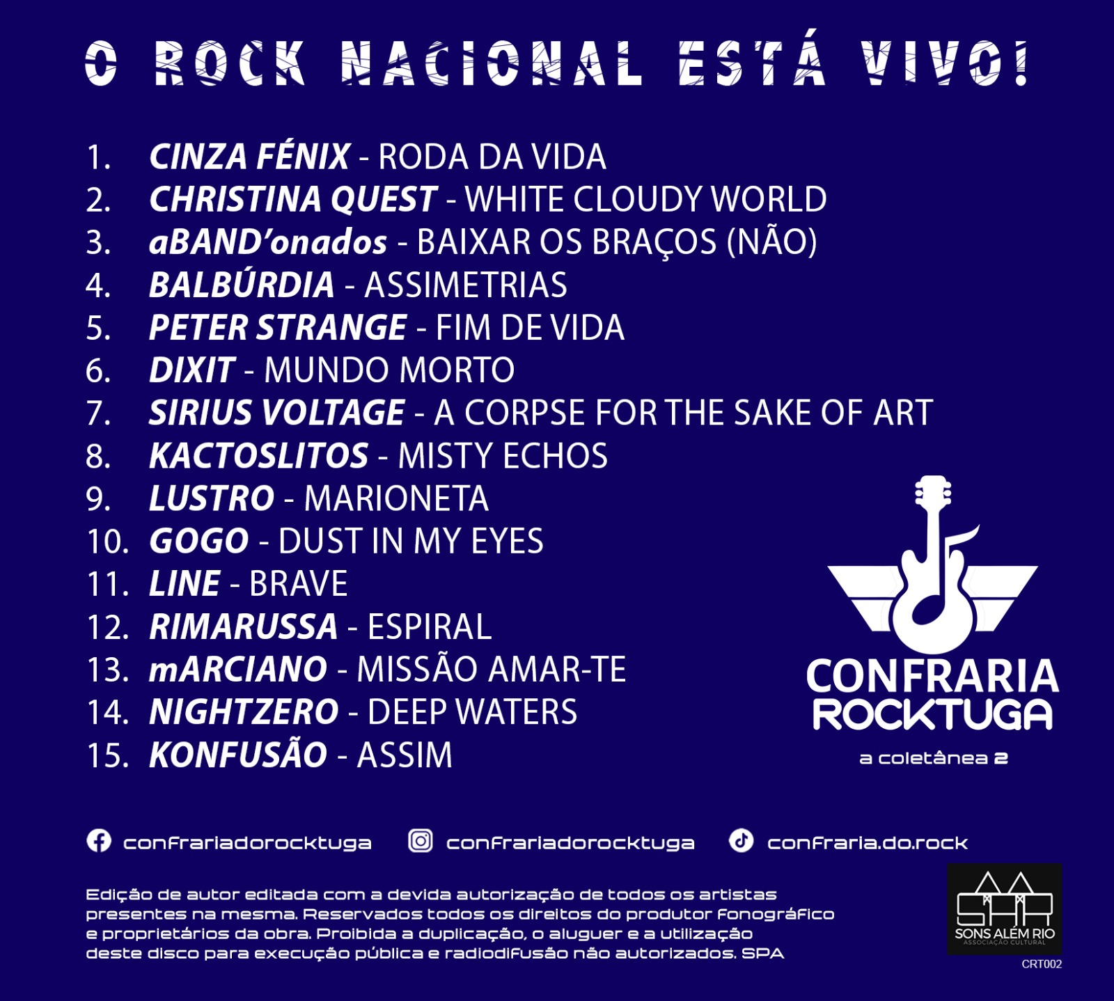 Confraria do Rock Tuga A Coletânea 2 (Contracapa)